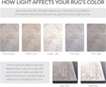 SAFAVIEH Area Rug 8x10 - Evoke Collection - Large - Ivory & Taupe, Distressed De... - Image 8