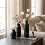 Modern Ceramic Flower Vase Set of 3, Minimalist Vase for Home Decor, Decorative ... - Image 4