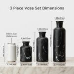 Modern Ceramic Flower Vase Set of 3, Minimalist Vase for Home Decor, Decorative ... - Image 5