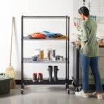Amazon Basics 4-Shelf Heavy Duty Garage Shelving Storage Unit on 3" Wheel Caster... - Image 3
