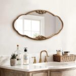 Besdomus Vintage Gold Wall Mirror: 33"x19.5" Baroque Antique Mirror - Vertical o... - Image 6