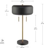 Globe Electric x Novogratz 67347 22" 2-Light Table Lamp, Metallic Dark Gray, Dua... - Image 7