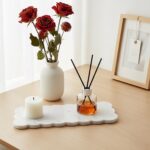 Coloch 2 Pack White Scalloped Marble Boards, 12”x5” Marble Serving Tray with Ant... - Image 8