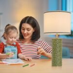 27" Tall Farmhouse Table Lamp Set of 2, Large Ceramic Bedside Lamps for Bedroom ... - Image 8
