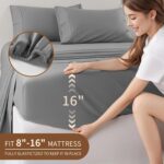 100% Cotton Sheet Set 4 Pcs King Size Egyptian Cotton Sheets 1000 Thread Count S... - Image 6