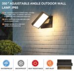Outdoor Wall Light 350° Rotate Modern Wall Sconce Minimalist Style Wall Mount Li... - Image 3