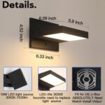 Outdoor Wall Light 350° Rotate Modern Wall Sconce Minimalist Style Wall Mount Li... - Image 5