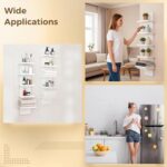 5-Tier Wall Shelf, Space-Saving Floating Shelves for Storage, Composite Wood, Ve... - Image 6