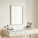 Bathroom Mirror for Wall, 16x24 Inch Metal Framed Mirror, Brushed Gold Rectangle... - Image 4