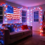 BrizLabs RGB Color Changing String Lights, 33FT 100 LED Red White Blue String Li... - Image 4