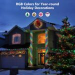 BrizLabs RGB Color Changing String Lights, 33FT 100 LED Red White Blue String Li... - Image 5