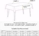 AMZALI Elegant Embroidery Spill-Proof Water Resistance Table Cloth Wrinkle Free ... - Image 6