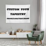 BENUSIO Custom Tapestry Personalized Wall Art Poster Backdrop with Any Image Log... - Image 3