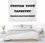 BENUSIO Custom Tapestry Personalized Wall Art Poster Backdrop with Any Image Log... - Image 4