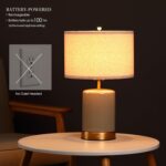 O’Bright Dune - Battery Powered Table Lamp, Rechargeable Cordless Ceramic Lamp, ... - Image 3