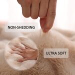 Faux Fur Throw Blanket 50x60 Inch, Bubble Textured Faux Rabbit Fur Throw, Ultra ... - Image 3