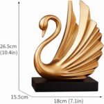 Modern Gold Statue Swan Decor for Living Room,Luxury Swan Sculpture Home Decor A... - Image 4