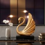 Modern Gold Statue Swan Decor for Living Room,Luxury Swan Sculpture Home Decor A... - Image 6