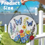 Stained Glass Window Hanging, 8 Inch Stained Glass Suncatcher Ornament, Suncatch... - Image 5