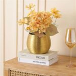 Flower Pot Luxury Creative Brushed Gold-plated Color Green Hydroponic Phalaenops... - Image 4