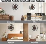 24 Inch Large Metal Wall Clock with Voice and Light Sensor Night Light, Glow in ... - Image 8