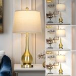26" Gold Table Lamp for Living Room Single, Touch Control Bedroom Lamps for Nigh... - Image 4