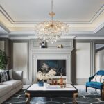 Saint Mossi 6-Light Gold Crystal Chandeliers, Middle Century Dining Room Light F... - Image 8