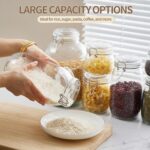 ODBCYWM 34oz Glass Food Storage Jars with Airtight Lids, Set of 4 – Clear Preser... - Image 3