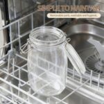 ODBCYWM 34oz Glass Food Storage Jars with Airtight Lids, Set of 4 – Clear Preser... - Image 7