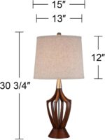 360 Lighting St. Claire Mid Century Modern 3-Way Table Lamp 30 3/4" Tall with US... - Image 5