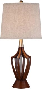 360 Lighting St. Claire Mid Century Modern 3-Way Table Lamp 30 3/4" Tall with US... - Image 8