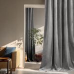 StangH Grey Velvet Curtains 84 inches Long, Two-Layer Light Blocking Thermal Ins... - Image 8