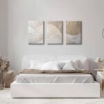 skysoon 3 Panels Neutral Abstract Wall Art, Minimalist Textured Canvas Wrapped W... - Image 5