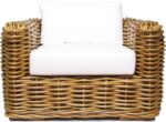 Soho All Natural Rattan and Wicker Modern Living Room Furniture Lounge Chair - Image 4
