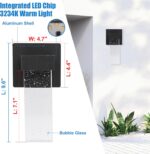 9.6 Inch Outdoor LED Wall Light, Crystal Bubble Glass Exterior Wall Sconce, 3000... - Image 8
