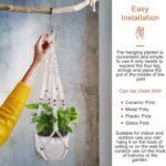 Macrame Plant Hanger 3 Pack Indoor Outdoor Hanging Planter Holder 35'' Ceiling P... - Image 5