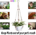 Macrame Plant Hanger 3 Pack Indoor Outdoor Hanging Planter Holder 35'' Ceiling P... - Image 10