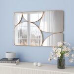 SHYFOY Antique Gold Mirror Wall Decorative, 35.4x23.6 Oblong Odd Mirrors Accent ... - Image 3