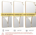 SHYFOY Antique Gold Mirror Wall Decorative, 35.4x23.6 Oblong Odd Mirrors Accent ... - Image 7