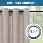 H.VERSAILTEX Linen Look Outdoor Curtains for Patio Waterproof, Premium Thick Pri... - Image 5