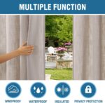 H.VERSAILTEX Linen Look Outdoor Curtains for Patio Waterproof, Premium Thick Pri... - Image 6