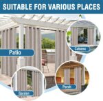 H.VERSAILTEX Linen Look Outdoor Curtains for Patio Waterproof, Premium Thick Pri... - Image 7