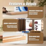 5×7 inch acrylic sign holder with polished and waxed wood base, Easy set table t... - Image 6