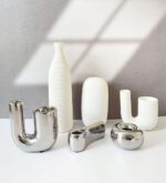 Silver Candlestick Holders, Decorative Taper Candle Holder Set Decor for Table C... - Image 6