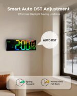 EASYERA 16.5" Large Digital Wall Clock with BT Sync, RGB Lights with 11 Scenes M... - Image 5