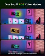 EASYERA 16.5" Large Digital Wall Clock with BT Sync, RGB Lights with 11 Scenes M... - Image 6