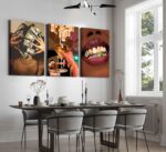 3Pcs Framed Trendy Luxury Girl Wall Art American African Woman Canvas Poster Pri... - Image 5