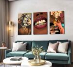 3Pcs Framed Trendy Luxury Girl Wall Art American African Woman Canvas Poster Pri... - Image 6