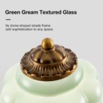 Milk Glass Touch Table Lamp, Green Jadeite Glass Mid Century Modern Vintage Beds... - Image 9