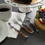 French Home 8-Piece Laguiole Dessert or Cocktail Spoon and Fork Set - Tortoise S... - Image 4